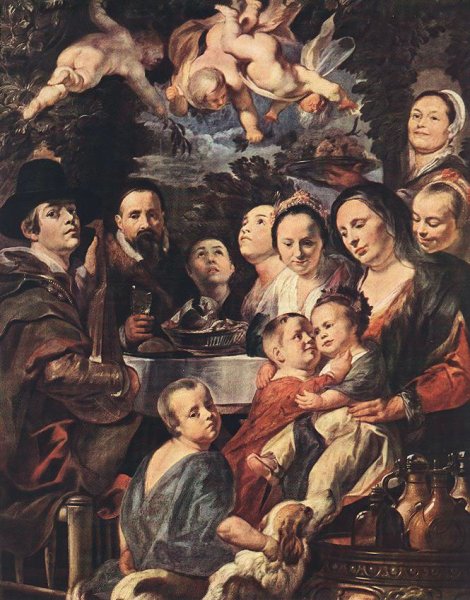 Self Portrait among Parents, Brothers and Sisters